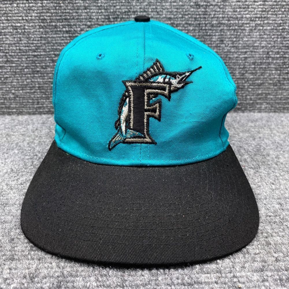 Vintage Florida Marlins Hat Cap Snap Back MLB Baseball Blue Black